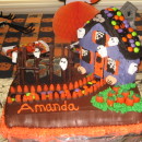 Coolest Haunted House Birthday Cake