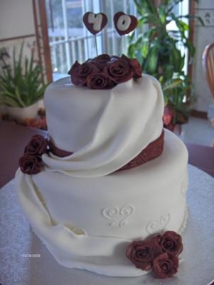 pictures of 40th anniversary cakes. 40th Wedding Anniversary cake. by Kerry Tomlinson (New Brunswick, Canada)