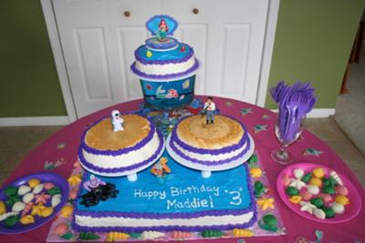Ariel Birthday Cake on Ariel Cake