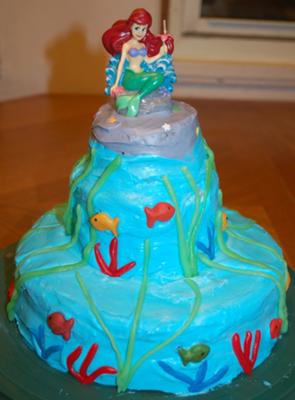 Mermaid Birthday Party on Glass Slipper Cakerylitte Mermaid Birthday Cake   Birthday Party Ideas