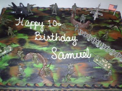 Army Birthday Cakes on Army Camoflauge Cake