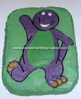 Barney Birthday Cake on Barney Orange Dinosaur