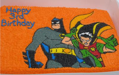 Batman Birthday Cake on Batman And Robin Cake