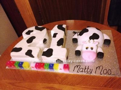 Birthday Cake on Coolest 21st Cow Birthday Cake 42