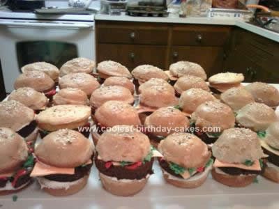 30th Birthday Cake on Coolest 30th Birthday Mini Hamburger Sliders Cakes 115