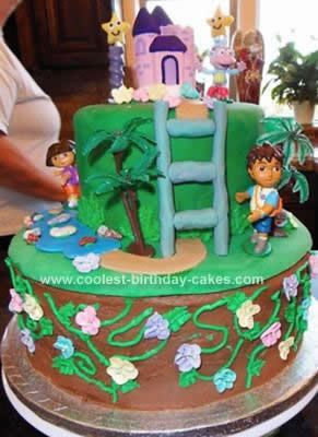 Dora Birthday Cake on Coolest 360 Degree Dora Adventure Birthday Cake 35