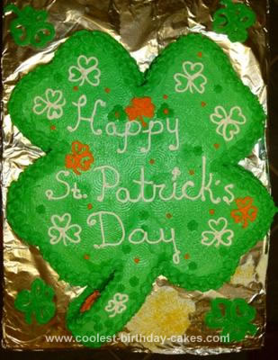 Homemade 4 Leaf Clover Cake I wanted to make a cake for the St Patricks 