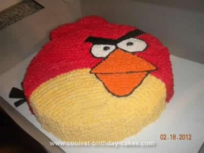 Homemade Birthday Cake on Homemade Angry Birds Birthday Cake