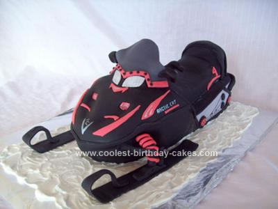 Homemade Birthday Cakes on Coolest Arctic Cat Snowmobile Cake 4