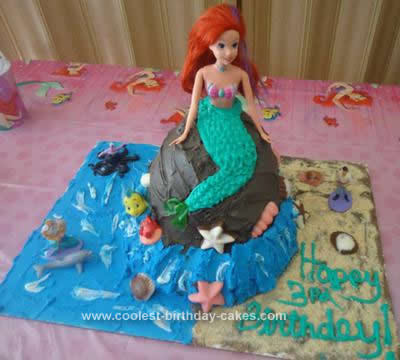 Ariel Birthday Cake on Coolest Ariel Little Mermaid Cake 128