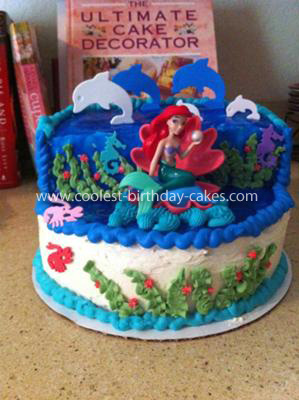 Fondant Birthday Cakes on Coolest Ariel Mermaid Homemade Birthday Cake 147