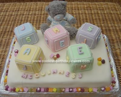 Baby Birthday Cakes on Coolest Baby Blocks Cake 16