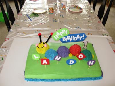  Birthday Cakes on Coolest Baby Einstein Caterpillar First Birthday Cake
