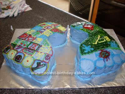 Homemade Baby Shower Cakes on Homemade Baby Footprints Baby Shower Cake