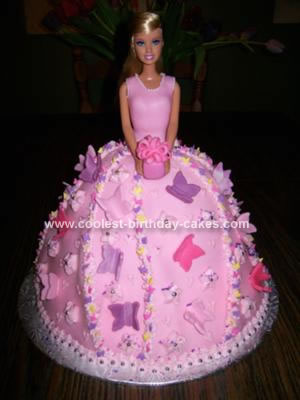 Homemade Birthday Cakes on Homemade Barbie Birthday Cake