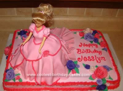Fondant Birthday Cakes on Coolest Barbie Doll Cake 349