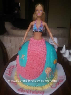 Sports Birthday Cakes on Coolest Barbie Doll Mermaid Cake 133