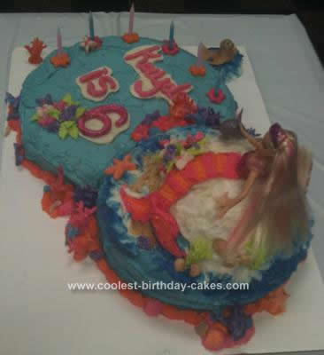 Mermaid Birthday Cake on Coolest Barbie Mermaid Birthday Cake 125