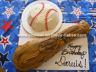 Baseball Birthday Cakes on Coolest Baseball And Bat Cake 42