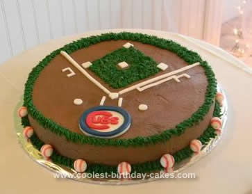 Baseball Birthday Cake on Homemade Baseball Diamond Birthday Cake