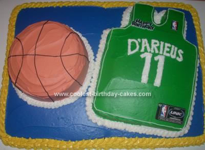 Basketball Birthday Cake on Celtics Jersey Cake