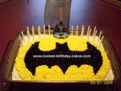 Homemade Birthday Cake on Homemade Batman Birthday Cake