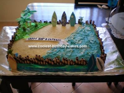 Beach Birthday Party on 60th Birthday Cakes On Coolest Beach Birthday Cake 48