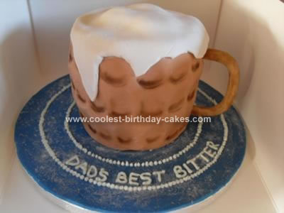 Beer Mug Cake, homemade cake