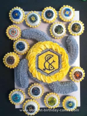 Beyblade Birthday Cake on Homemade Beyblade Cake And Cupcakes