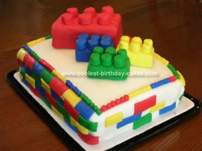 Lego Birthday Cake on Coolest Building Bricks Cake 12