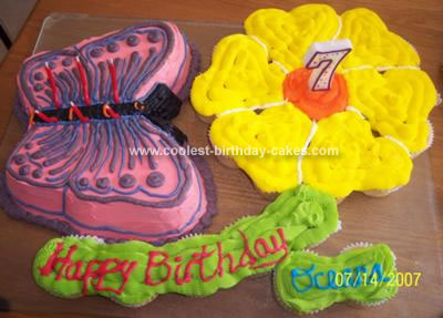 Butterfly Themed Birthday Party on Flower Butterfly Cake