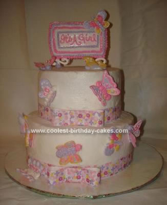 Pink Birthday Cake on Coolest Butterfly Baby Shower Cake 37