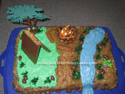 Birthday Cake Themes For Boys. Camping 14, Camping Cake