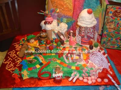Girl Birthday Party on Coolest Candy Land Cake 14