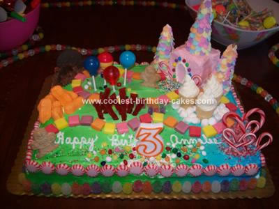 My best friend and I made this easy Candyland cake for my daughter's 3rd