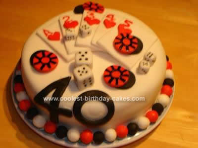 This Casino Cards Birthday Cake was my very first cake, I made it for my 