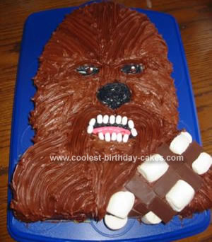 Birthday Cakes Walmart on Star Wars Birthday Cake On Coolest Chewbacca Star Wars Cake 4