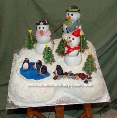 Funny Birthday Cake on Coolest Christmas Snow Cake 7