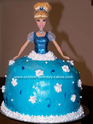 Homemade Birthday Cake on Homemade Cinderella Doll Birthday Cake