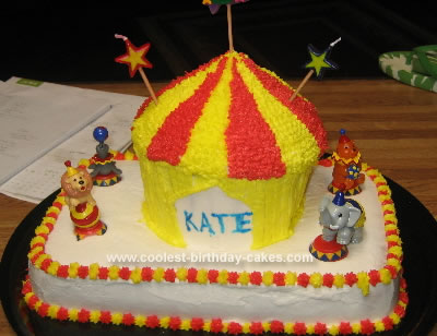 Carnival Birthday Cakes on Coolest Circus Tent Cake 2