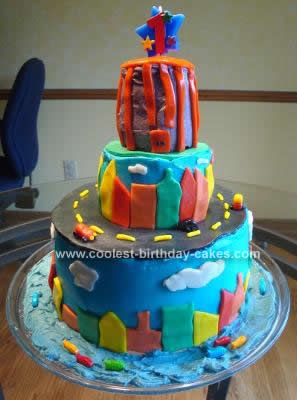 Seuss Birthday Cake on Coolest City Scene First Birthday Cake 3