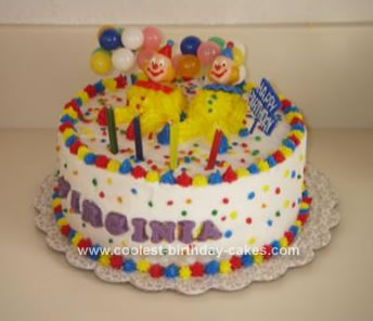 Birthday Flower Cake on Coolest Clown Cake 20