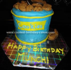 Fish Birthday Cake on Homemade Cookie Jar Cake