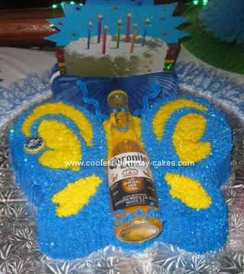 This Corona Beer Birthday Cake is a cake made of cheese.
