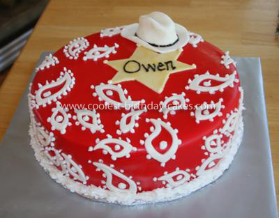 Cowboy Birthday Cake on Homemade Cowboy Bandana Birthday Cake