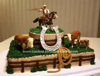 21st Birthday Cakes  Girls on Coolest Cowboy Roundup Cake 5