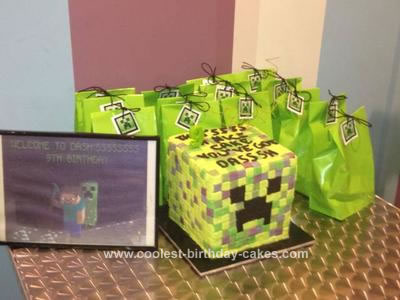 Birthday Cakes Ideas on Coolest Creeper From Minecraft Cake 4