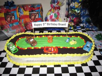 Disney Princess Birthday Cakes on Coolest Disney Cars Race Track Birthday Cake 118