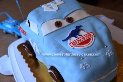 Disney Cars Birthday Cake on Homemade Disney Cars The King Birthday Cake