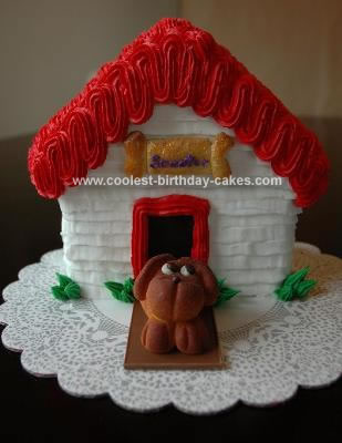 Doggie Birthday Cake on Homemade Dog House Cake 2
